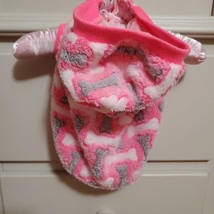 Pink dog hoodie